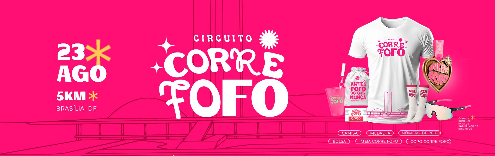Arte do evento Corre Fofo